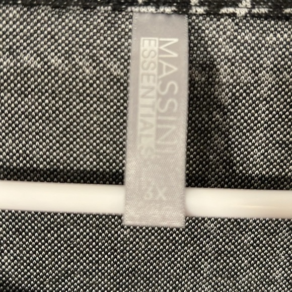 Massini Essentials Size 3X Women’s Black/White Plaid Dress w/ 3/4 length sleeve - Picture 3 of 9